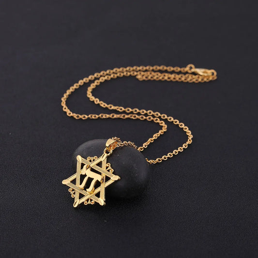 Israel Star of David Pendant Necklace for Men