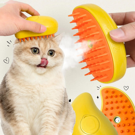 Cat Steam Brush Steamy Dog Brush 3 in 1 Electric Spray Cat Hair Brushes for Massage Pet Grooming Comb Hair Removal Combs