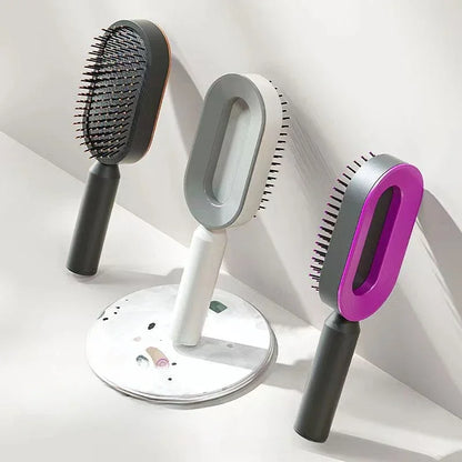 Self Cleaning Hairbrush Women Hair Brush One-key Cleaning Hair Loss Airbag Scalp Massage Comb Anti-Static Hairbrush - HaaTFooT