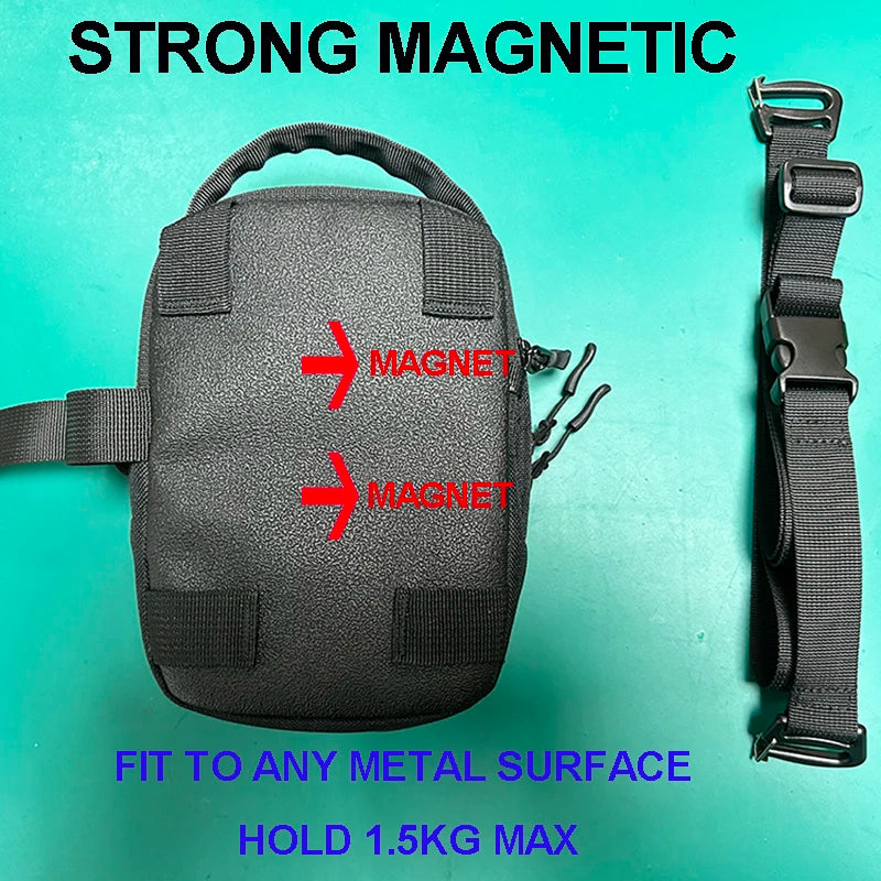 Magnetic GYM Phone Sling Bag  for Men Women GYM Floor Organizer Sport Chest Crossbody Handle Pouch for Earphone Key Water Bottle - HaaTFooT