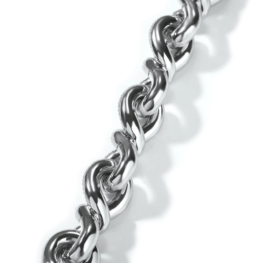 UWIN Iced Heavy Lock Chain Necklaces for Men AAAAA CZ Pave Setting Jumbo Box Clasp Bracelet Hip Hop jewelry for Rappers - HaaTFooT