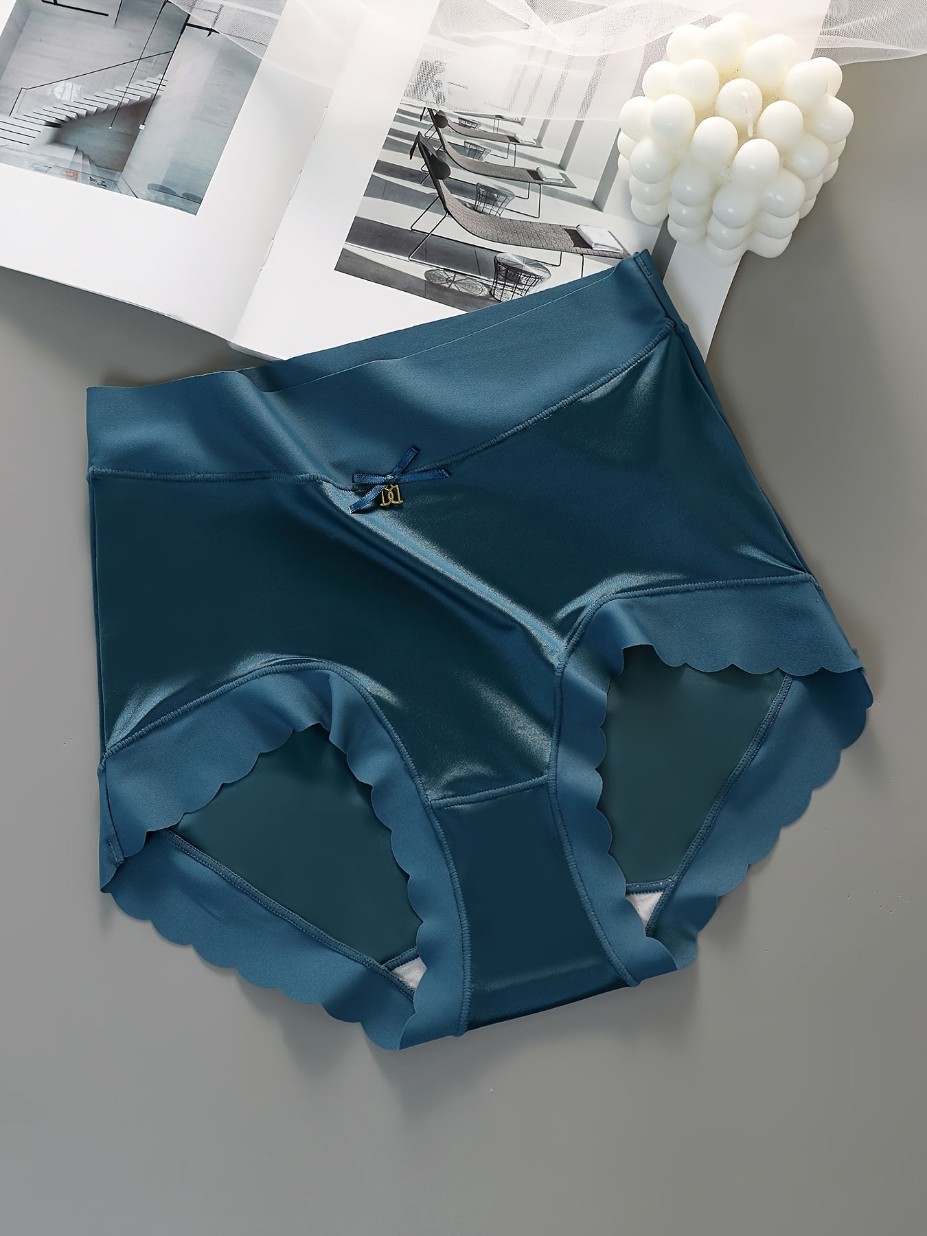 4pcs Seamless Satin Briefs, Sexy Comfy Breathable Stretchy Intimates Panties, Women's Lingerie & Underwear - HaaTFooT